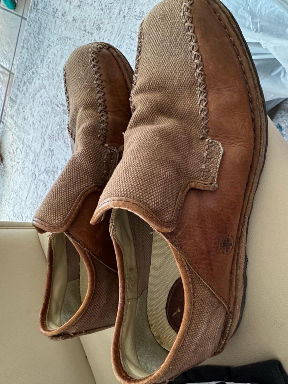 Vintage Dr. Martens Brown Slip on Leather Shoes US 12 EU 46